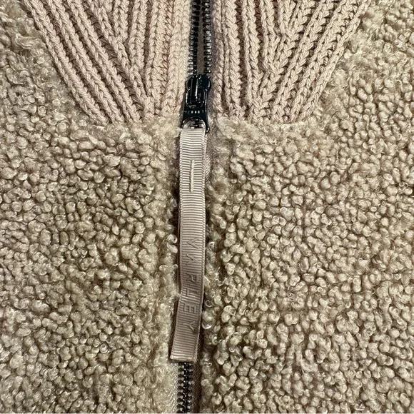 Varley Ardley Zip Through Boucle Sherpa Sweater Size Large - Picture 6 of 15